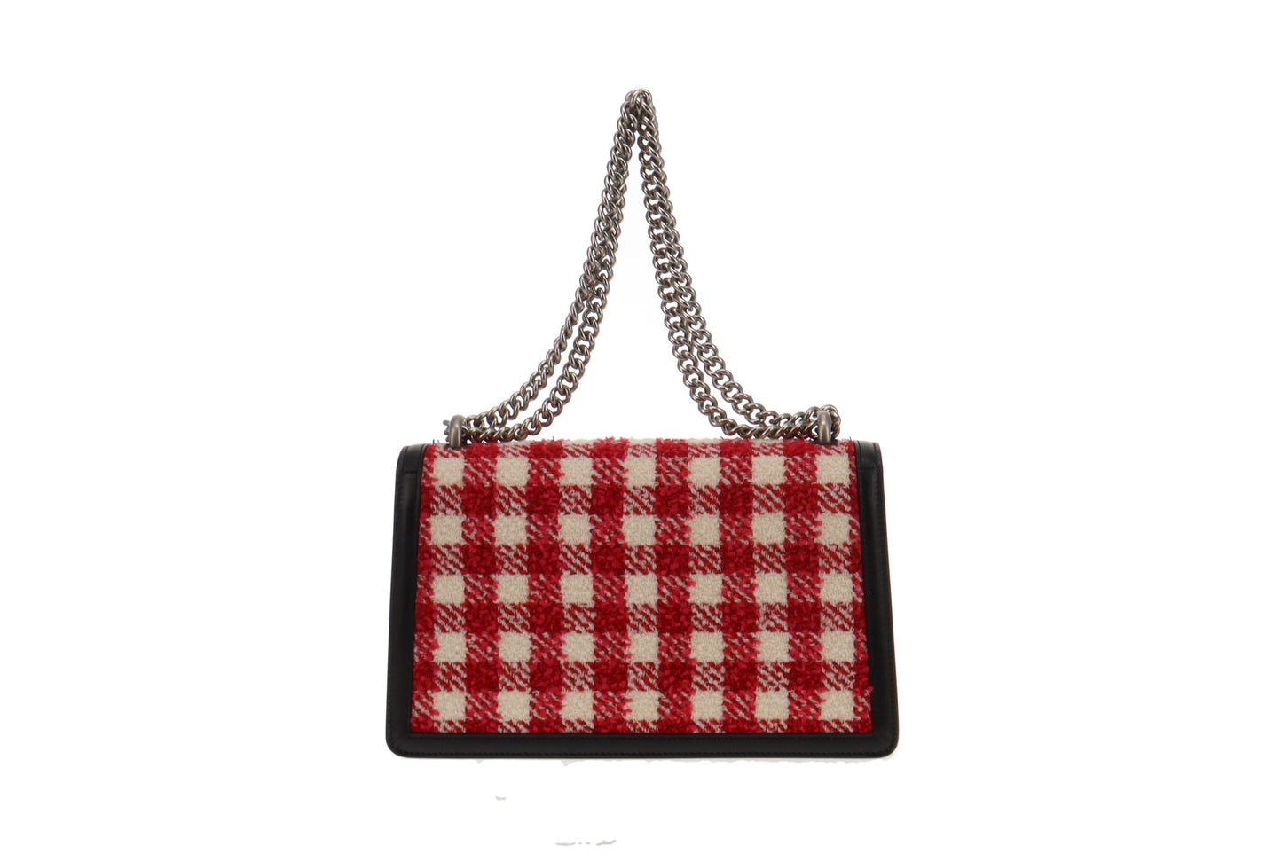 Gucci Red/Pink Tweed Small Dionysus Shoulder Bag