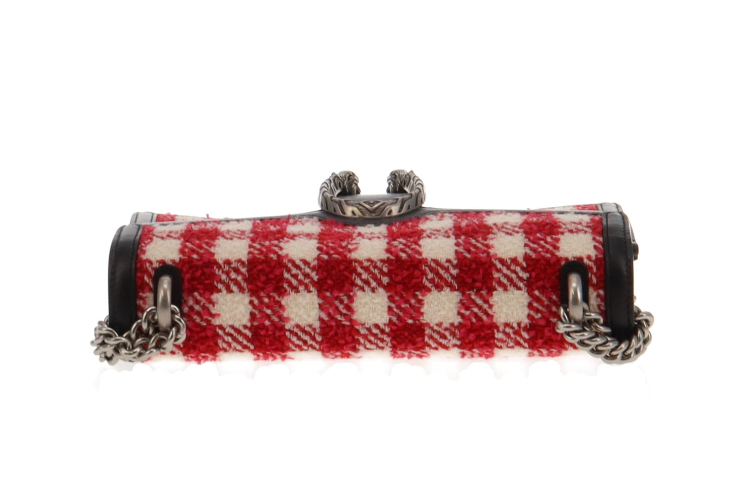 Gucci Red/Pink Tweed Small Dionysus Shoulder Bag