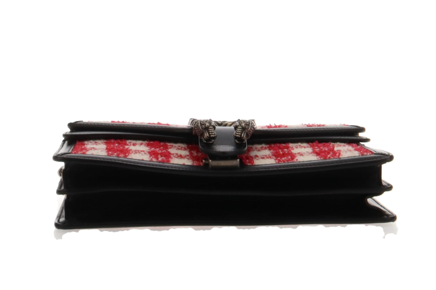 Gucci Red/Pink Tweed Small Dionysus Shoulder Bag