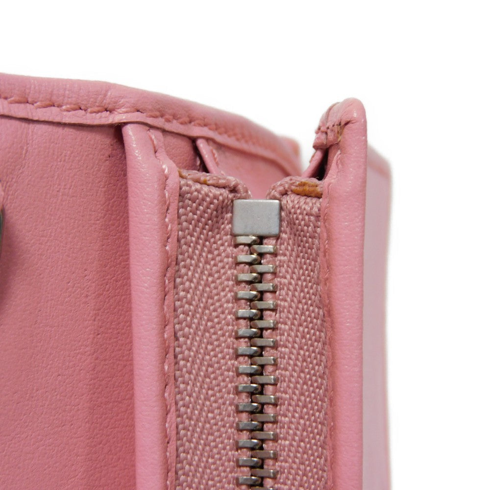 GUCCI Bifold Wallet 625693 DTD1T 5815 Calf leather Wild rose Chevron, in good condition GG Marmont Quilted Compact Chain Wallet Women Used