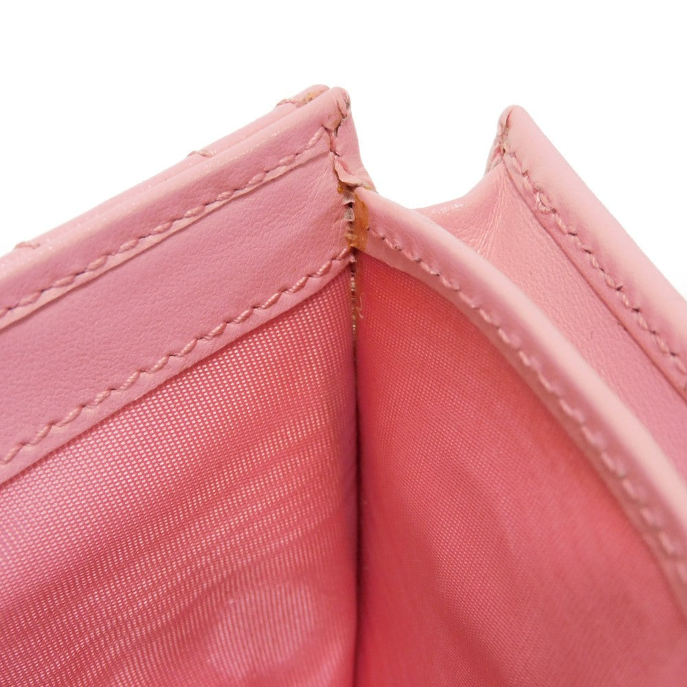 GUCCI Bifold Wallet 625693 DTD1T 5815 Calf leather Wild rose Chevron, in good condition GG Marmont Quilted Compact Chain Wallet Women Used
