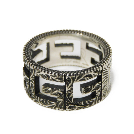 GUCCI Ring 551918 J8400 0811 Ag925 Silver (smoked) GG Square G