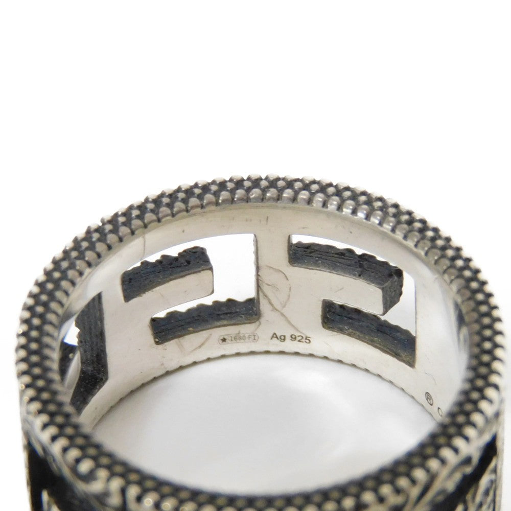 GUCCI Ring 551918 J8400 0811 Ag925 Silver (smoked) GG Square G