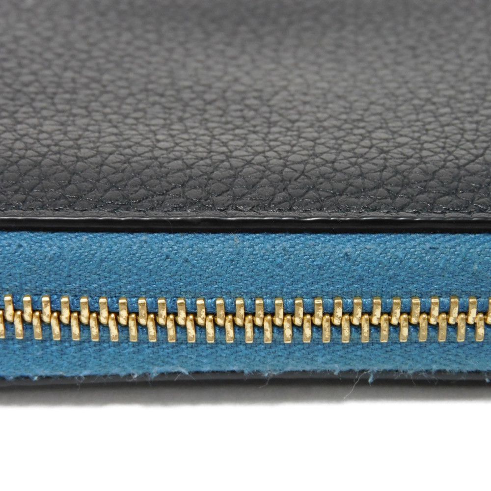GUCCI Long Wallet Purse 658691 0E8IG 4432 Grain calf leather (embossed) black Logo embossing Zip around wallet