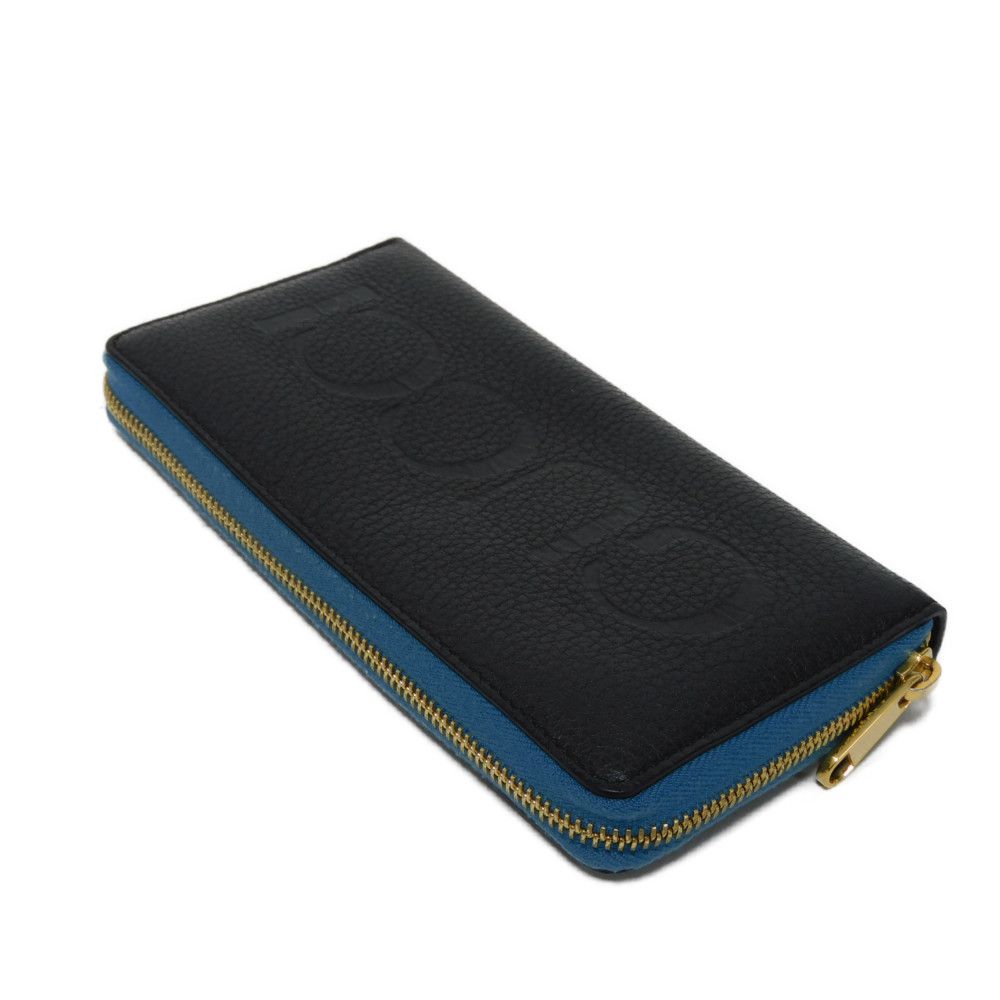 GUCCI Long Wallet Purse 658691 0E8IG 4432 Grain calf leather (embossed) black Logo embossing Zip around wallet