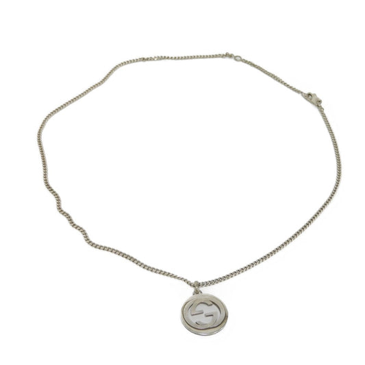 GUCCI Necklace 246490 J8400 8106 Ag925 Silver GG Interlocking G mens Secondhand