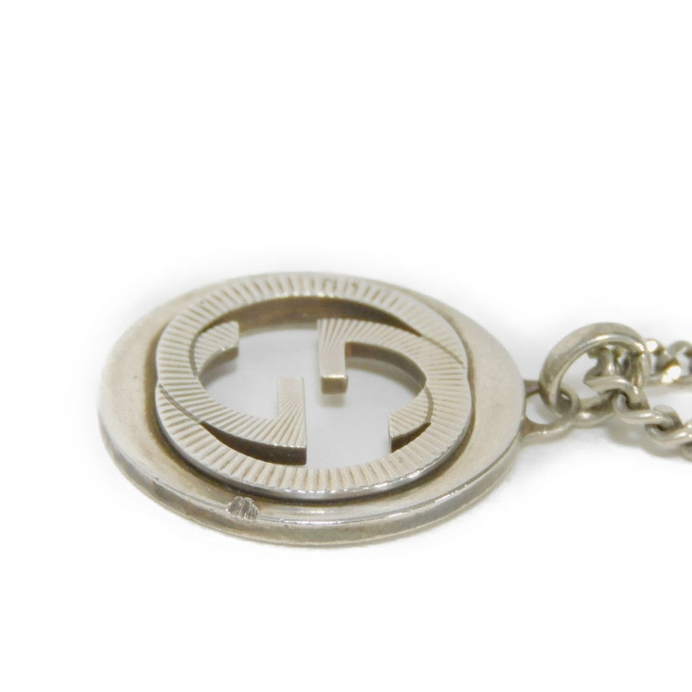 GUCCI Necklace 246490 J8400 8106 Ag925 Silver GG Interlocking G mens Secondhand
