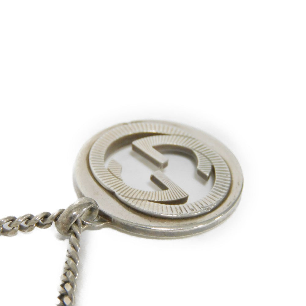 GUCCI Necklace 246490 J8400 8106 Ag925 Silver GG Interlocking G mens Secondhand