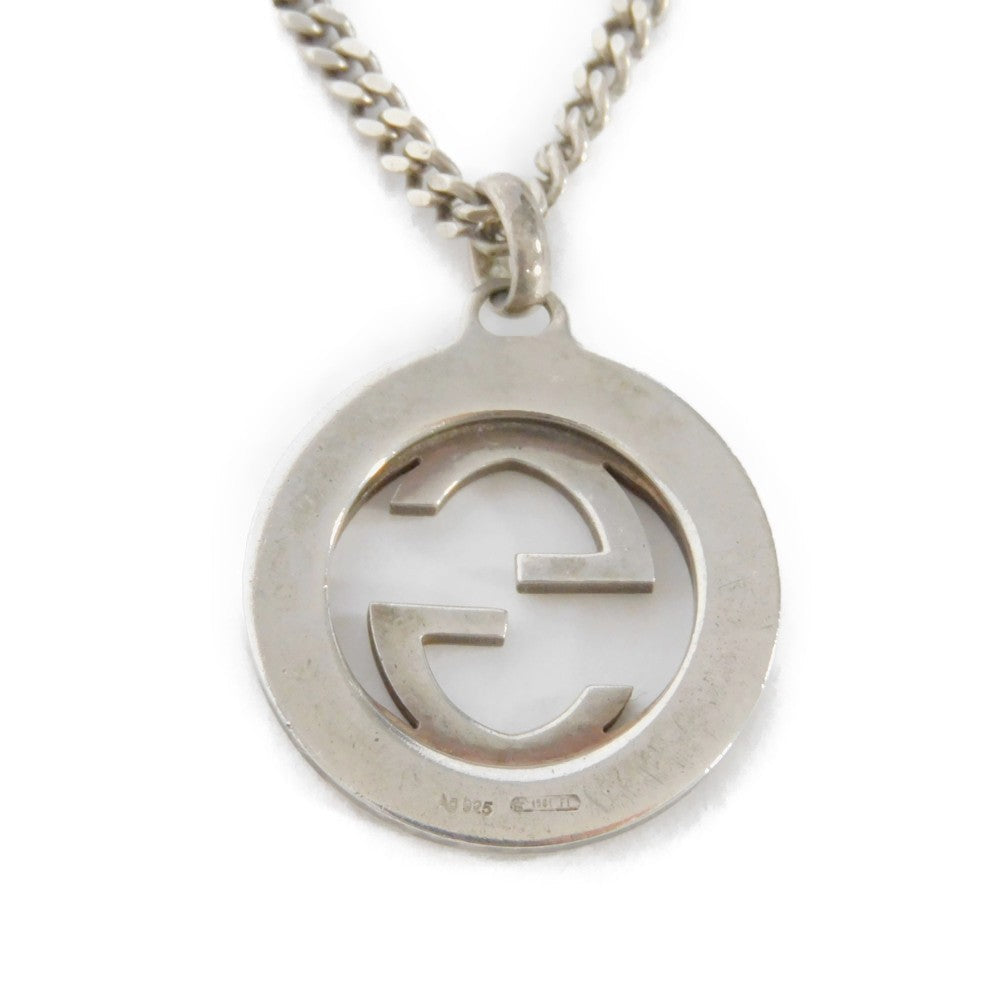 GUCCI Necklace 246490 J8400 8106 Ag925 Silver GG Interlocking G mens Secondhand