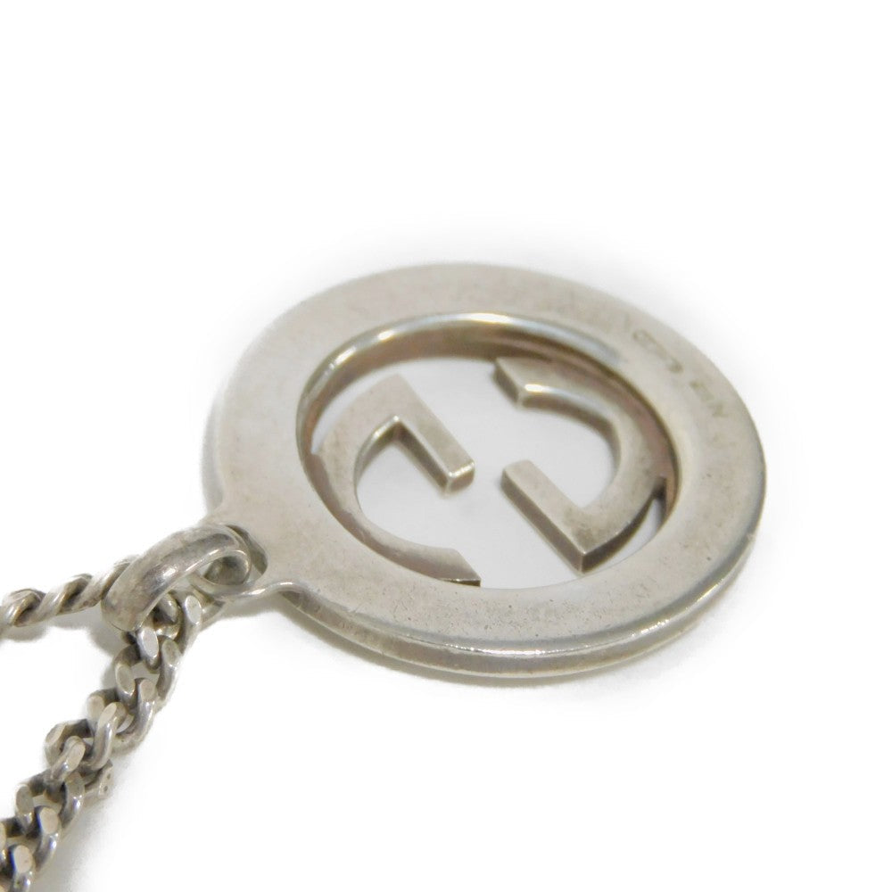 GUCCI Necklace 246490 J8400 8106 Ag925 Silver GG Interlocking G mens Secondhand
