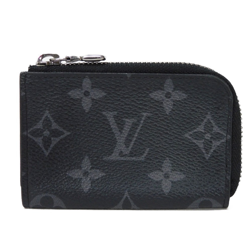 LOUIS VUITTON Coin case M63536 Monogram Eclipse canvas x grain leather black Monogram Eclipse Portemone Jules