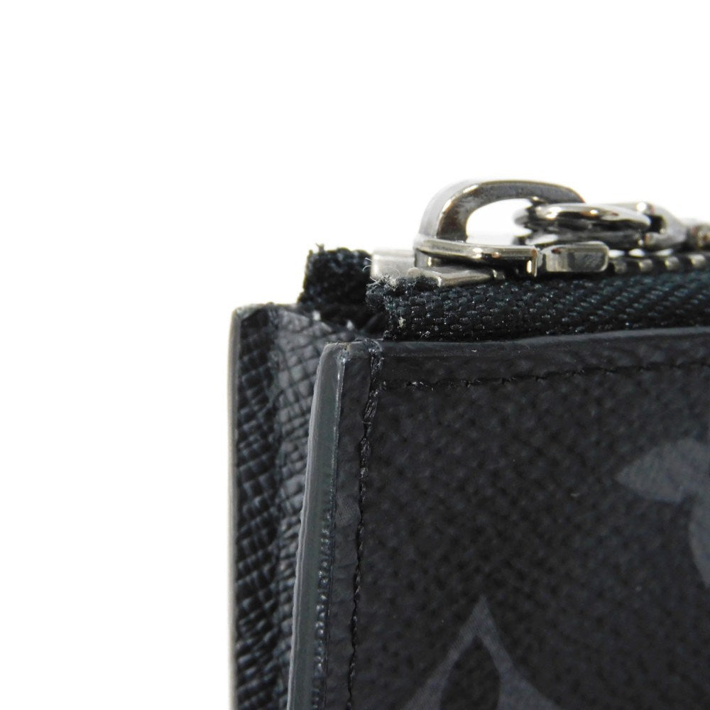LOUIS VUITTON Coin case M63536 Monogram Eclipse canvas x grain leather black Monogram Eclipse Portemone Jules