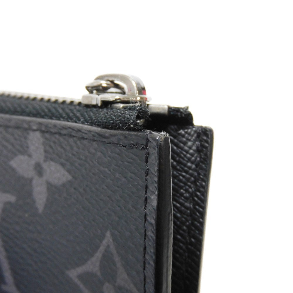 LOUIS VUITTON Coin case M63536 Monogram Eclipse canvas x grain leather black Monogram Eclipse Portemone Jules