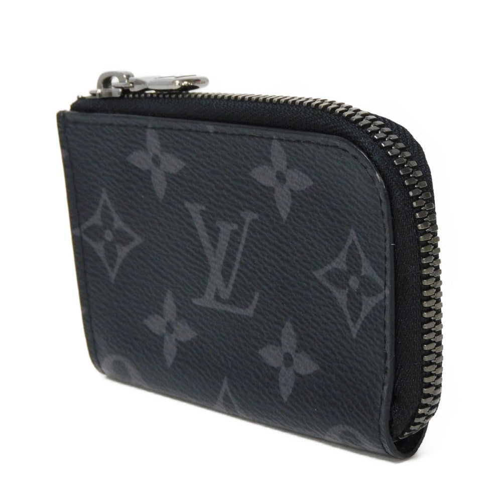 LOUIS VUITTON Coin case M63536 Monogram Eclipse canvas x grain leather black Monogram Eclipse Portemone Jules