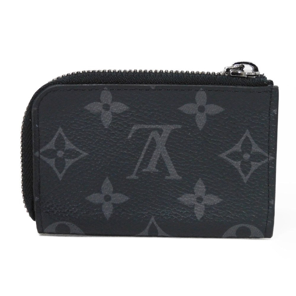 LOUIS VUITTON Coin case M63536 Monogram Eclipse canvas x grain leather black Monogram Eclipse Portemone Jules