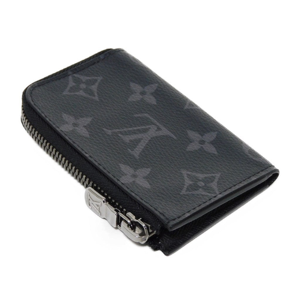 LOUIS VUITTON Coin case M63536 Monogram Eclipse canvas x grain leather black Monogram Eclipse Portemone Jules