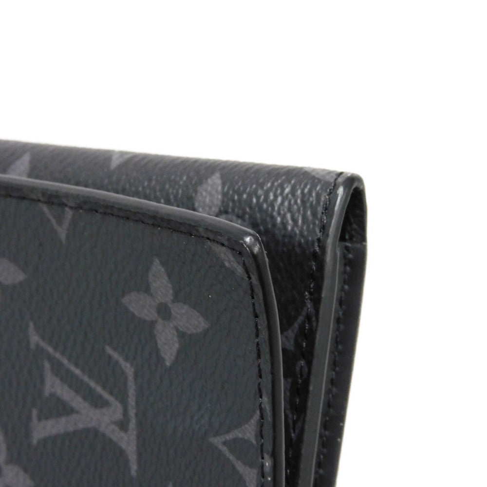 LOUIS VUITTON business bag GI0273 Monogram Eclipse canvas x grain leather Noir Monogram Eclipse Porto Document Frank GM