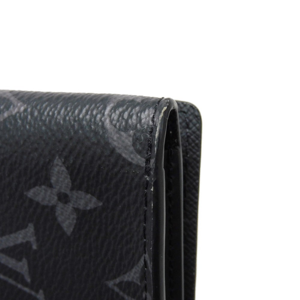 LOUIS VUITTON business bag GI0273 Monogram Eclipse canvas x grain leather Noir Monogram Eclipse Porto Document Frank GM