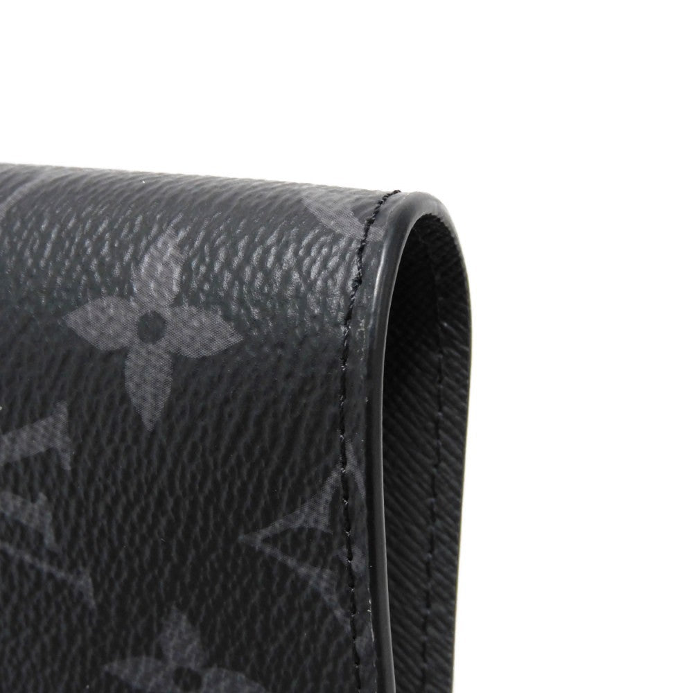 LOUIS VUITTON business bag GI0273 Monogram Eclipse canvas x grain leather Noir Monogram Eclipse Porto Document Frank GM
