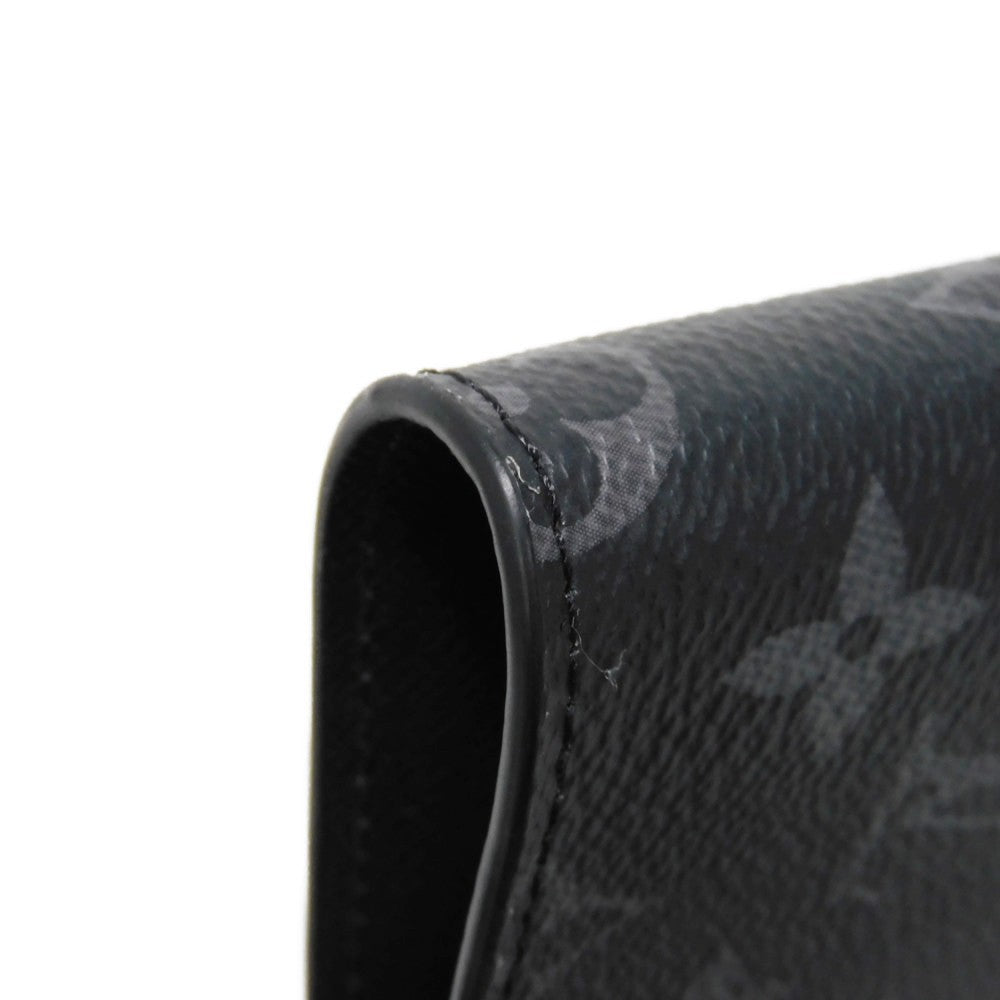 LOUIS VUITTON business bag GI0273 Monogram Eclipse canvas x grain leather Noir Monogram Eclipse Porto Document Frank GM