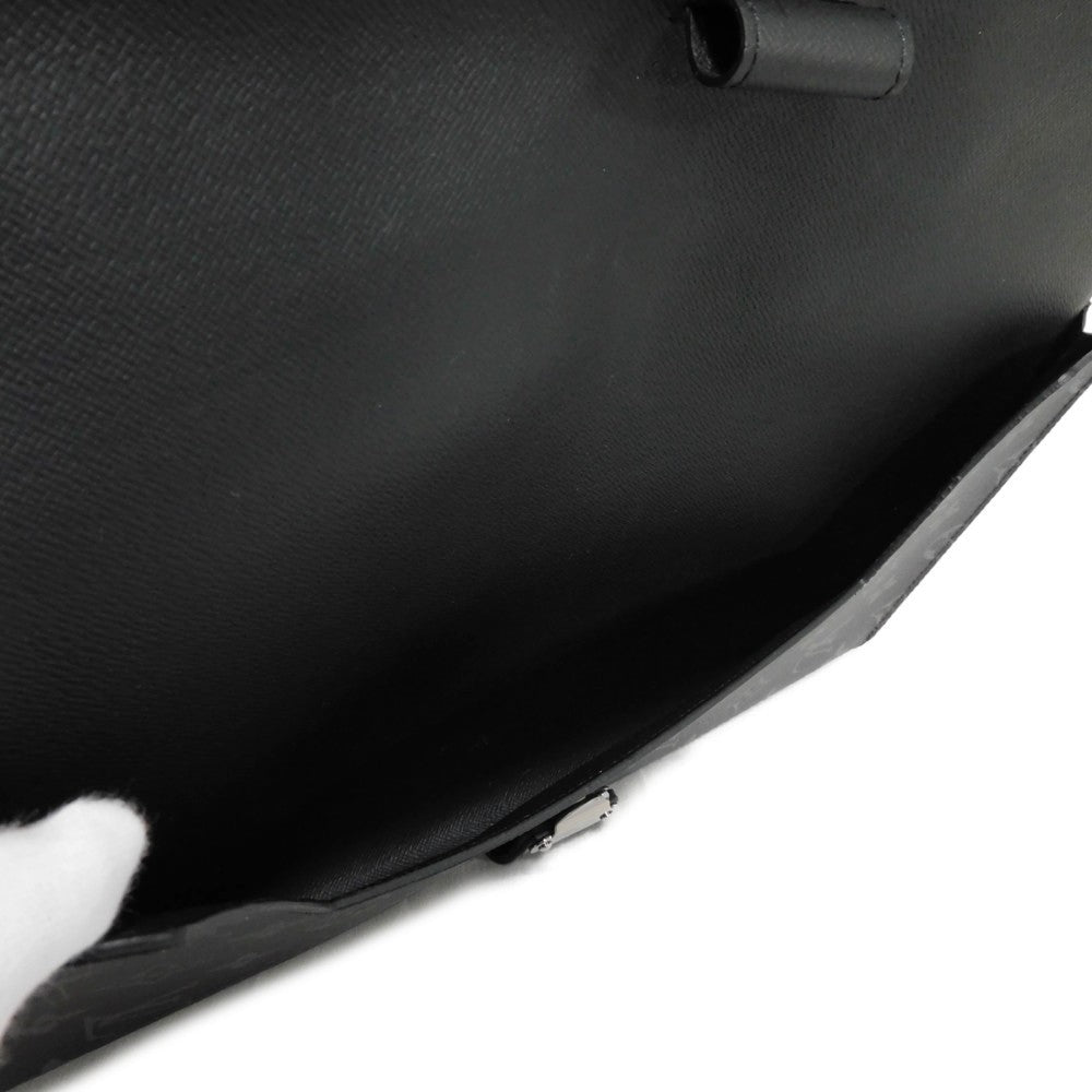LOUIS VUITTON business bag GI0273 Monogram Eclipse canvas x grain leather Noir Monogram Eclipse Porto Document Frank GM