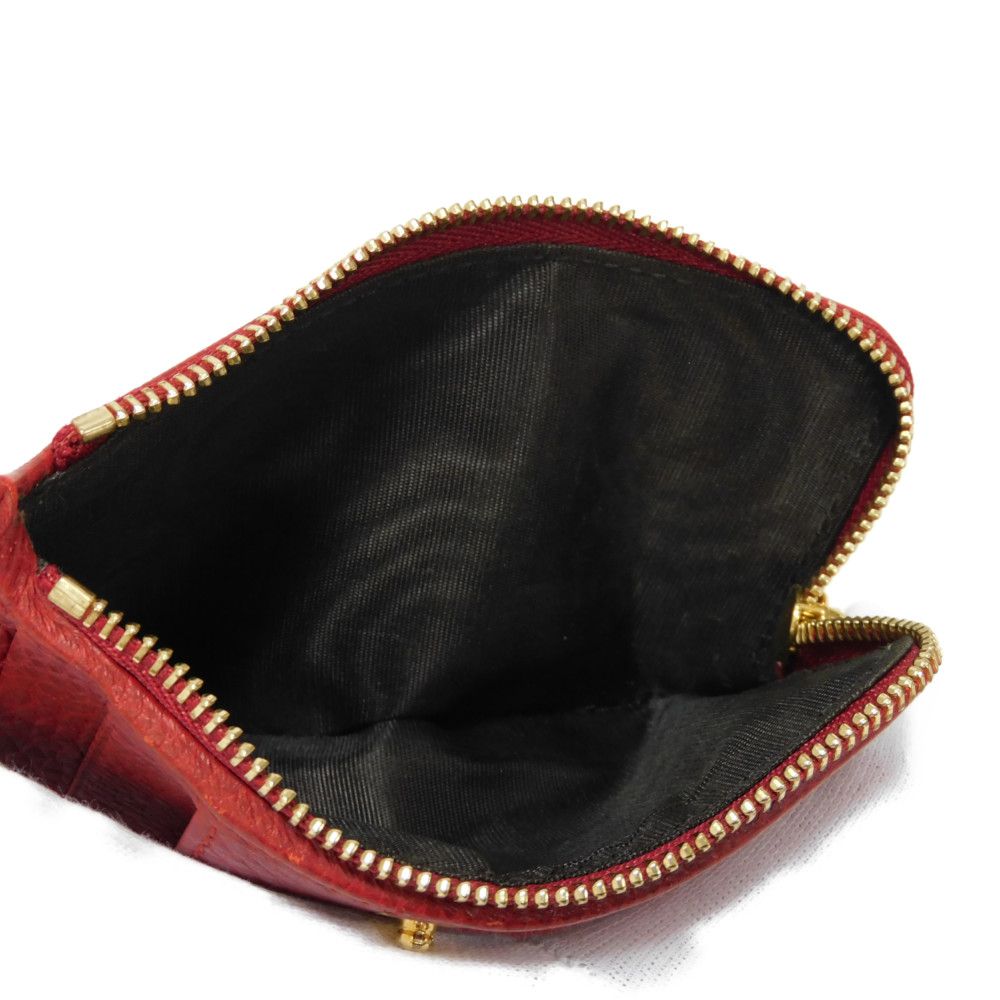 GUCCI Bifold Wallet 546588 Textured leather Red Petit Marmont GG Marmont Compact Zip Wallet