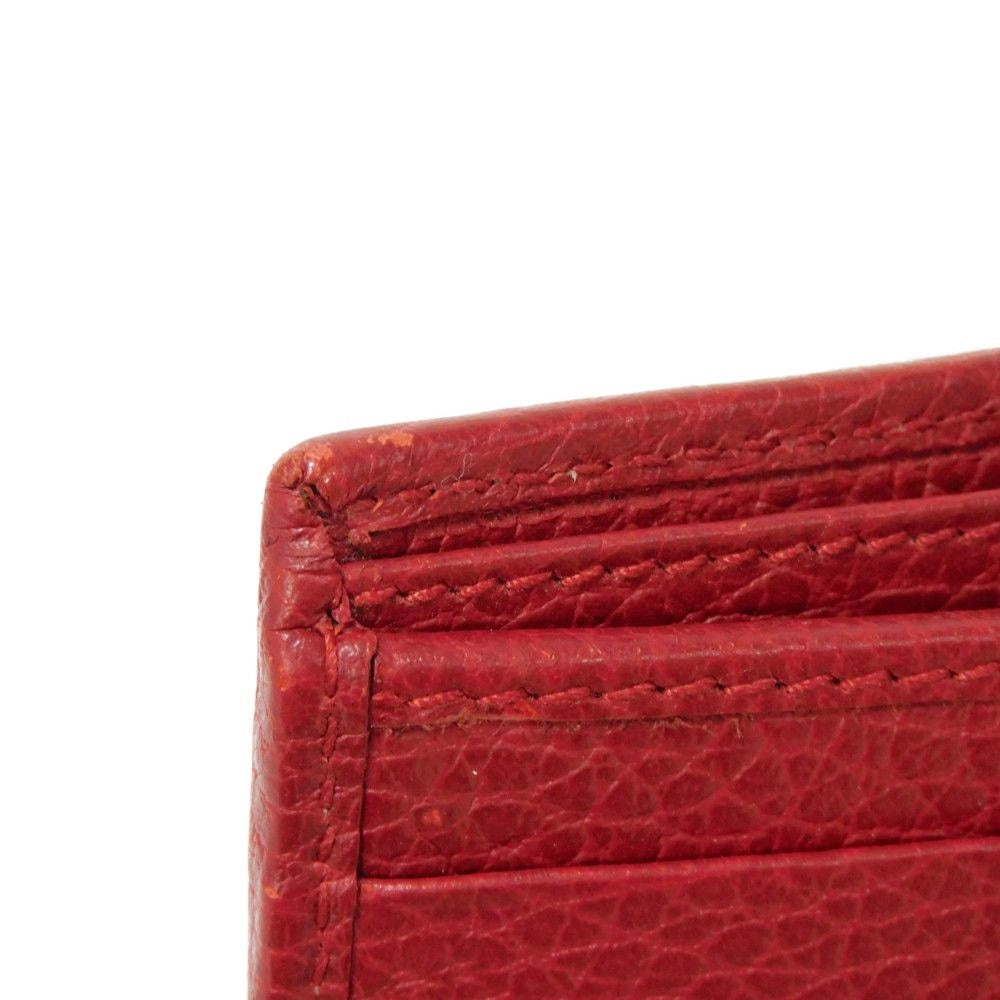GUCCI Bifold Wallet 546588 Textured leather Red Petit Marmont GG Marmont Compact Zip Wallet