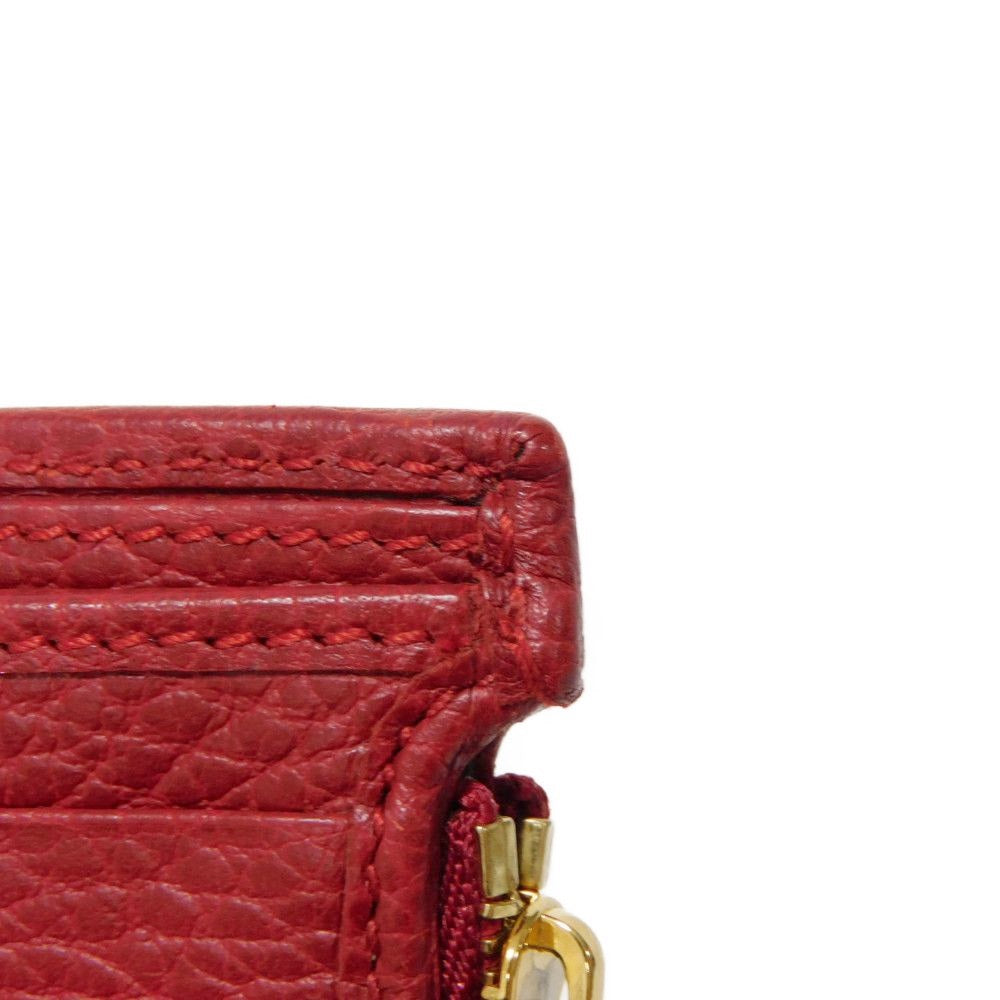 GUCCI Bifold Wallet 546588 Textured leather Red Petit Marmont GG Marmont Compact Zip Wallet