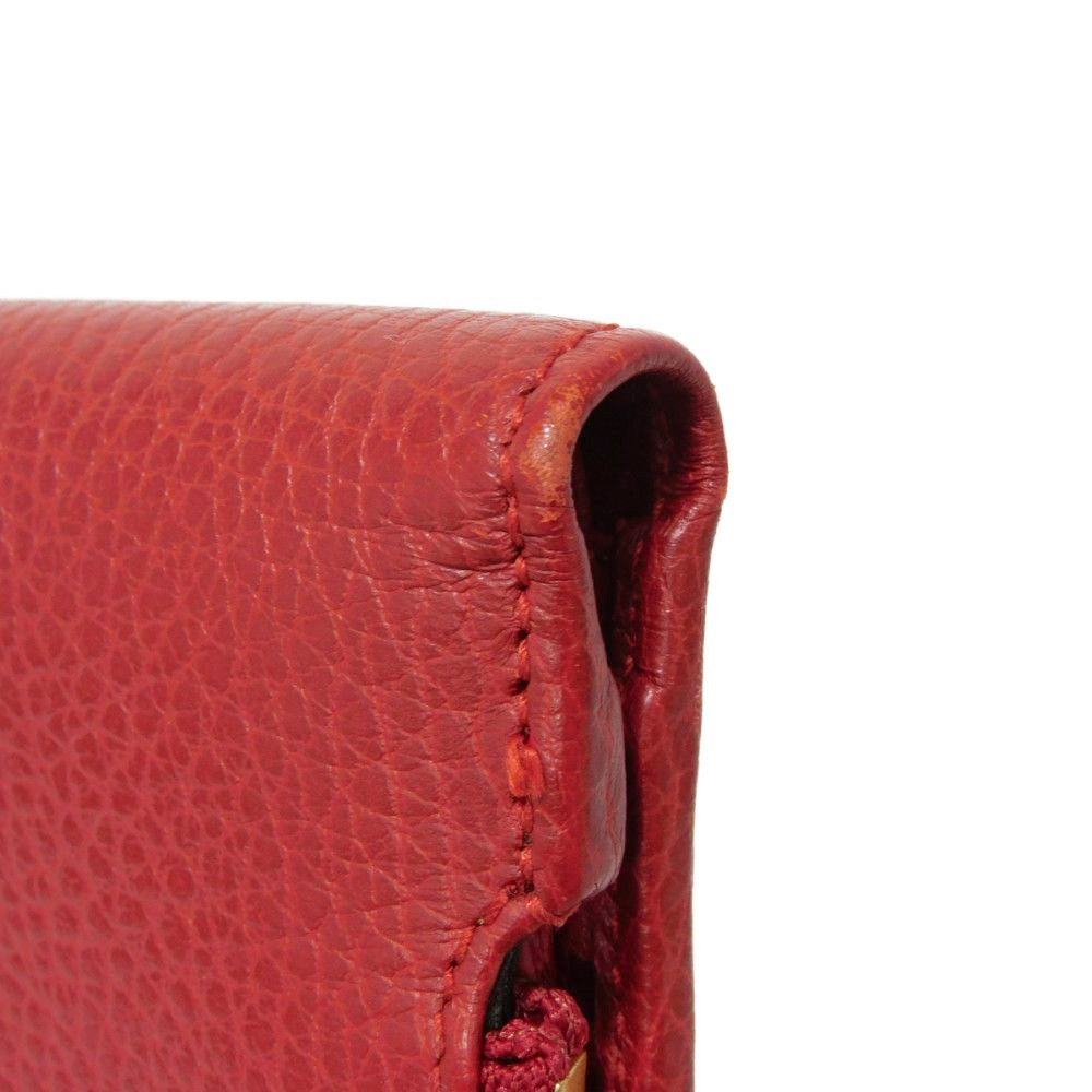 GUCCI Bifold Wallet 546588 Textured leather Red Petit Marmont GG Marmont Compact Zip Wallet