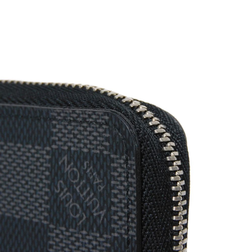 LOUIS VUITTON Coin case N63076 Damier Graphite canvas x grained leather (embossed) Noir Damier Graphite Zippy coin purse