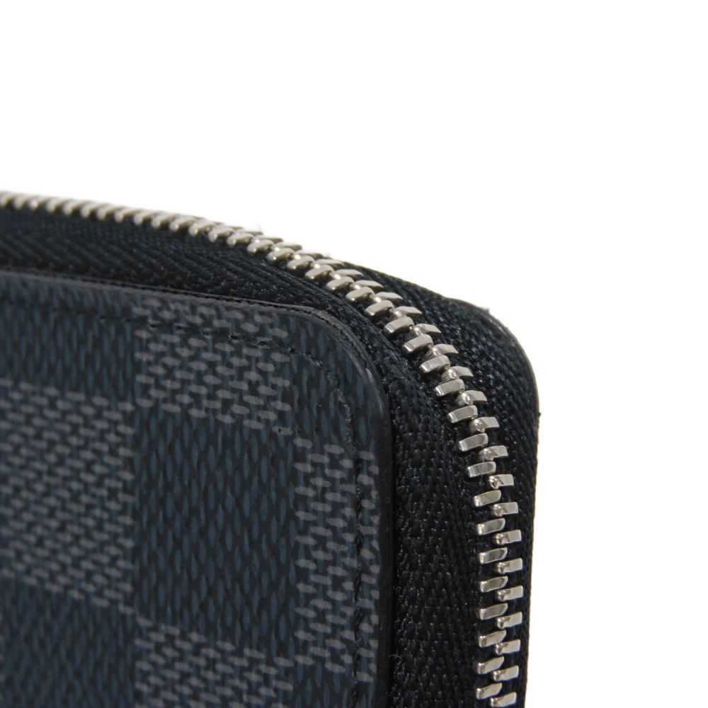 LOUIS VUITTON Coin case N63076 Damier Graphite canvas x grained leather (embossed) Noir Damier Graphite Zippy coin purse