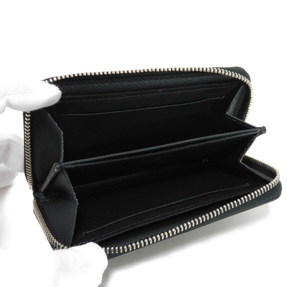 LOUIS VUITTON Coin case N63076 Damier Graphite canvas x grained leather (embossed) Noir Damier Graphite Zippy coin purse