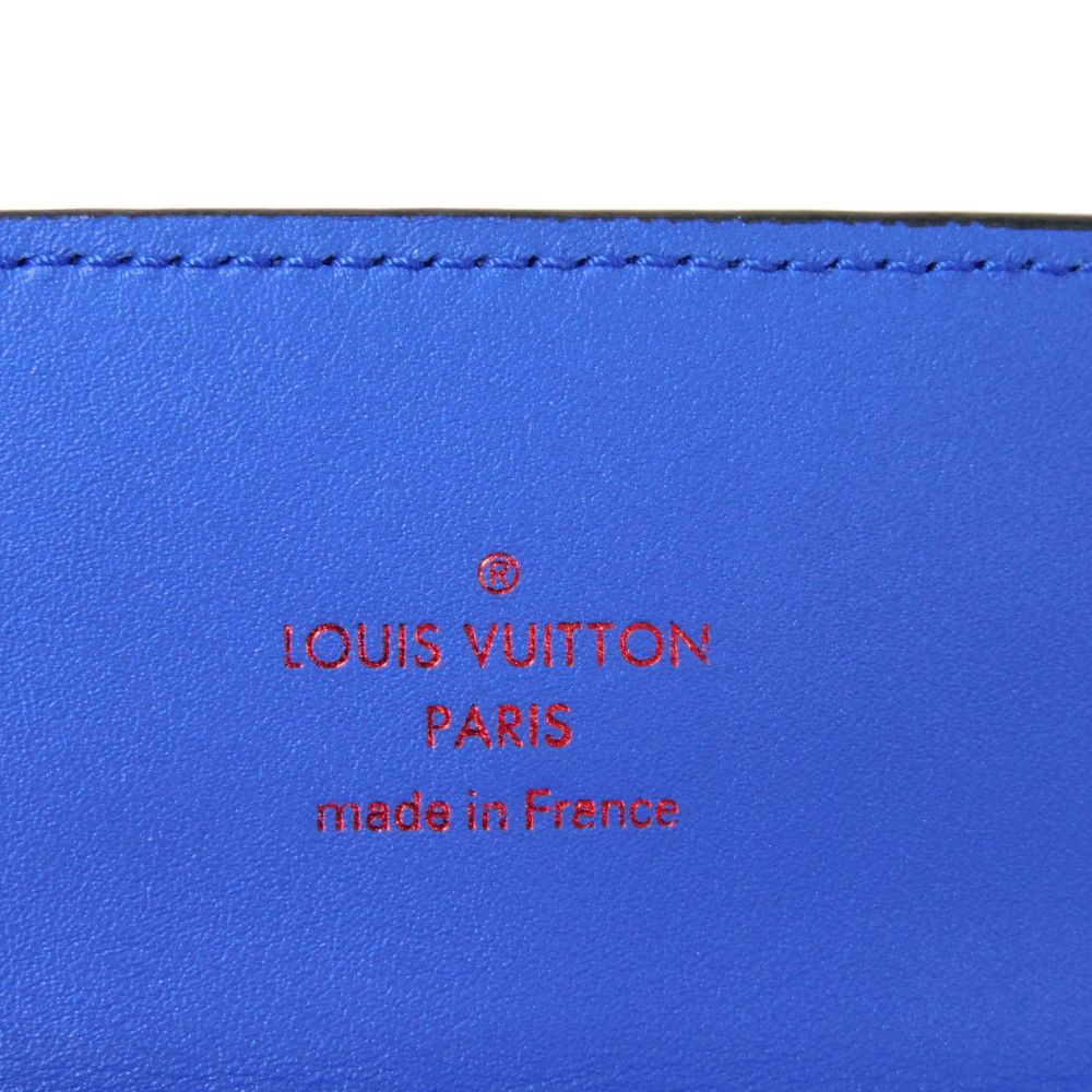 LOUIS VUITTON Bifold Wallet M63041 Monogram canvas x grain leather blue Monogram Pacific Compact wallet