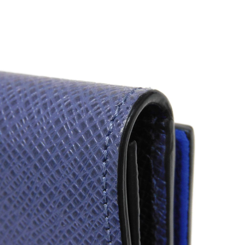 LOUIS VUITTON Bifold Wallet M63041 Monogram canvas x grain leather blue Monogram Pacific Compact wallet