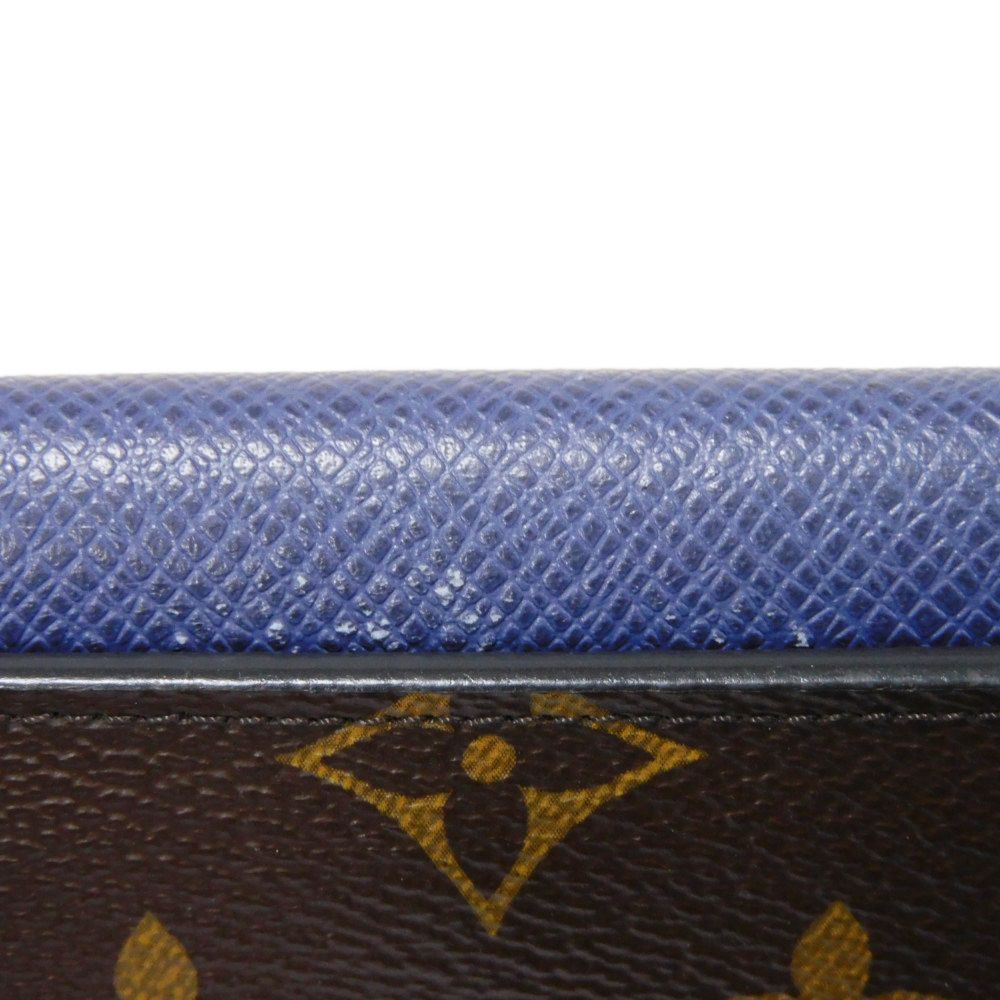 LOUIS VUITTON Bifold Wallet M63041 Monogram canvas x grain leather blue Monogram Pacific Compact wallet