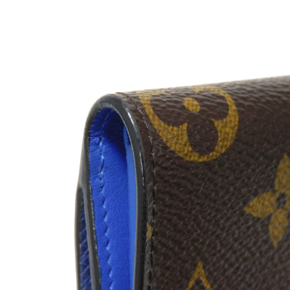 LOUIS VUITTON Bifold Wallet M63041 Monogram canvas x grain leather blue Monogram Pacific Compact wallet