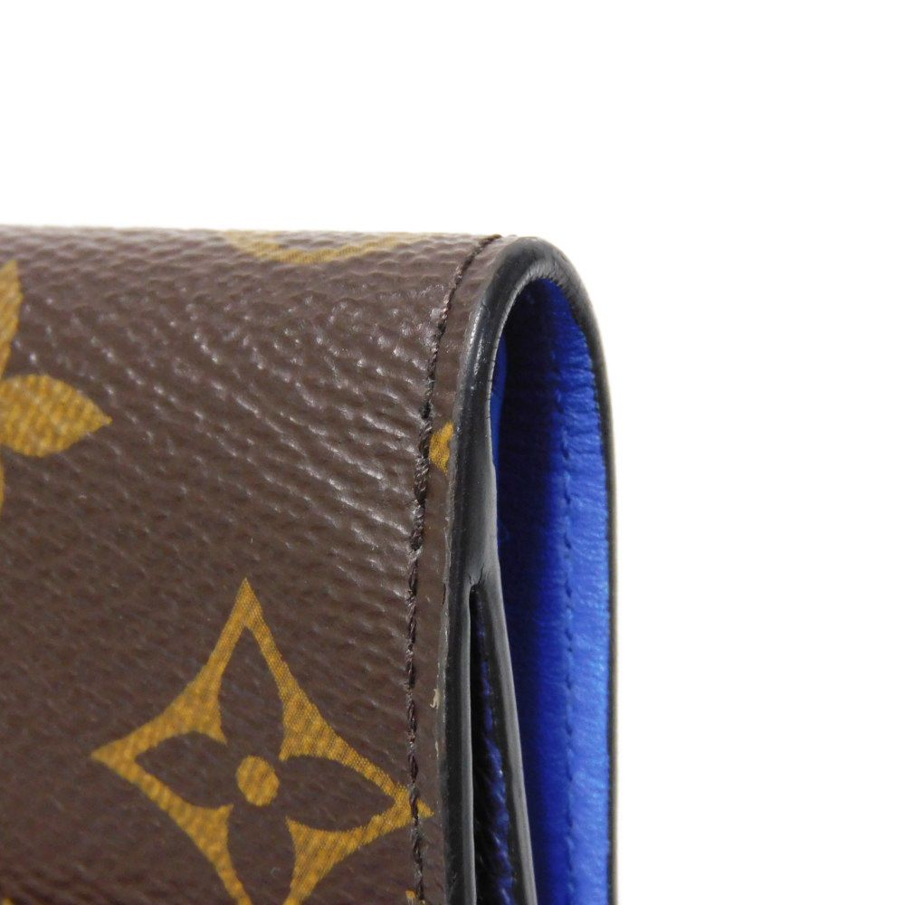 LOUIS VUITTON Bifold Wallet M63041 Monogram canvas x grain leather blue Monogram Pacific Compact wallet