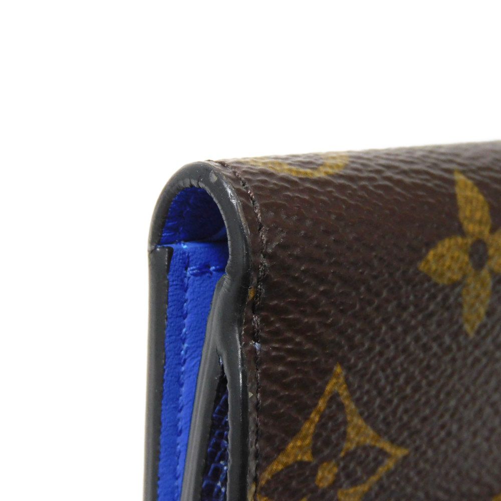 LOUIS VUITTON Bifold Wallet M63041 Monogram canvas x grain leather blue Monogram Pacific Compact wallet