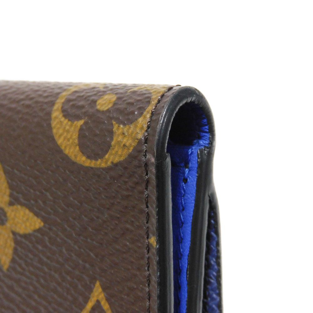 LOUIS VUITTON Bifold Wallet M63041 Monogram canvas x grain leather blue Monogram Pacific Compact wallet