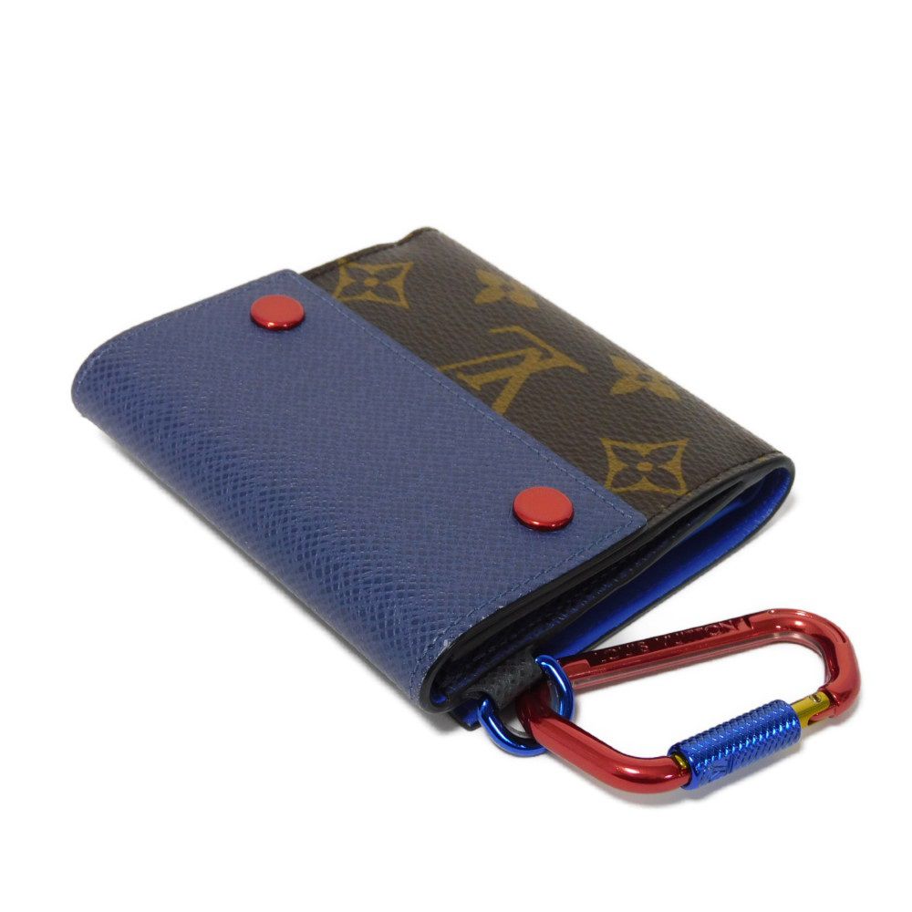 LOUIS VUITTON Bifold Wallet M63041 Monogram canvas x grain leather blue Monogram Pacific Compact wallet
