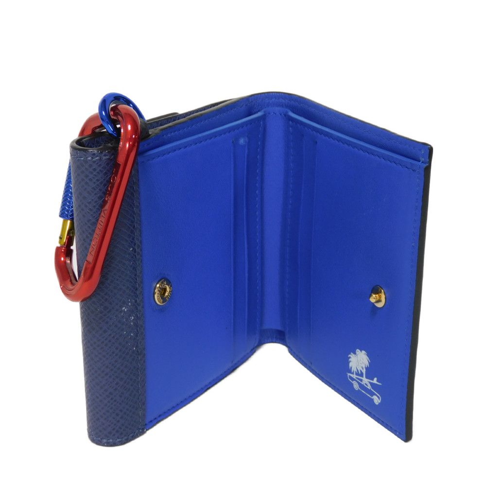 LOUIS VUITTON Bifold Wallet M63041 Monogram canvas x grain leather blue Monogram Pacific Compact wallet
