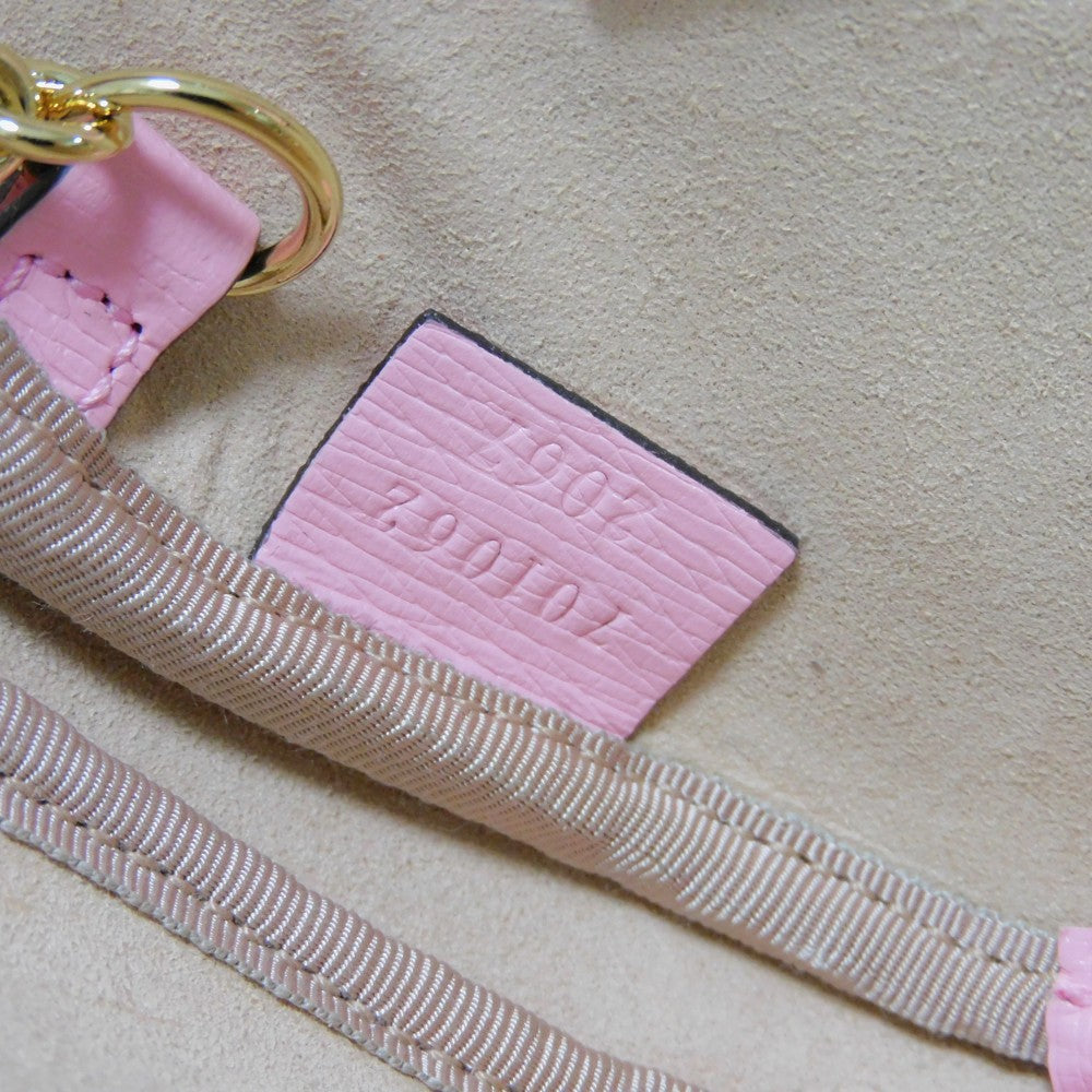 GUCCI Pouch 701062 U22AG 5964 Textured leather Light pink logo Bananya Heart Shape Coin Case Women Used