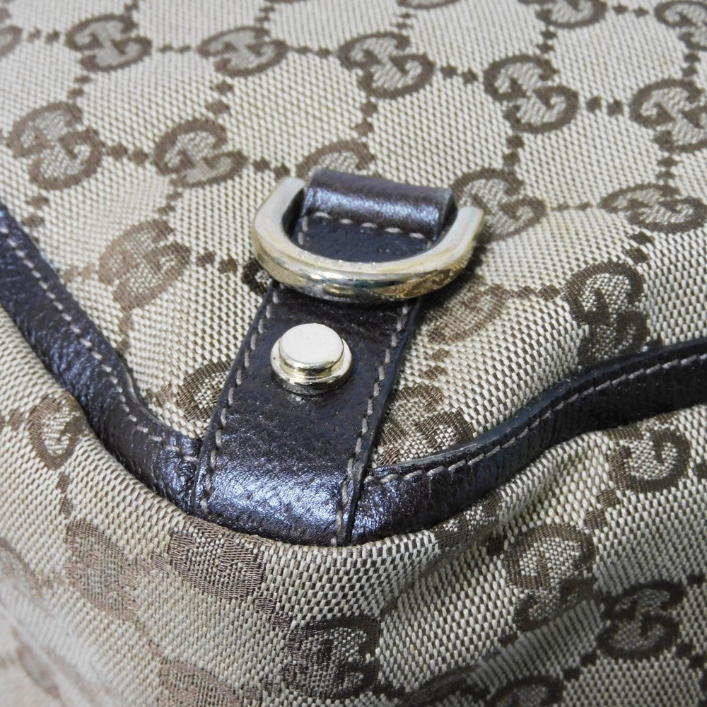 GUCCI Tote Bag 130733 GG canvas x calf leather beige GG canvas Abby Tote