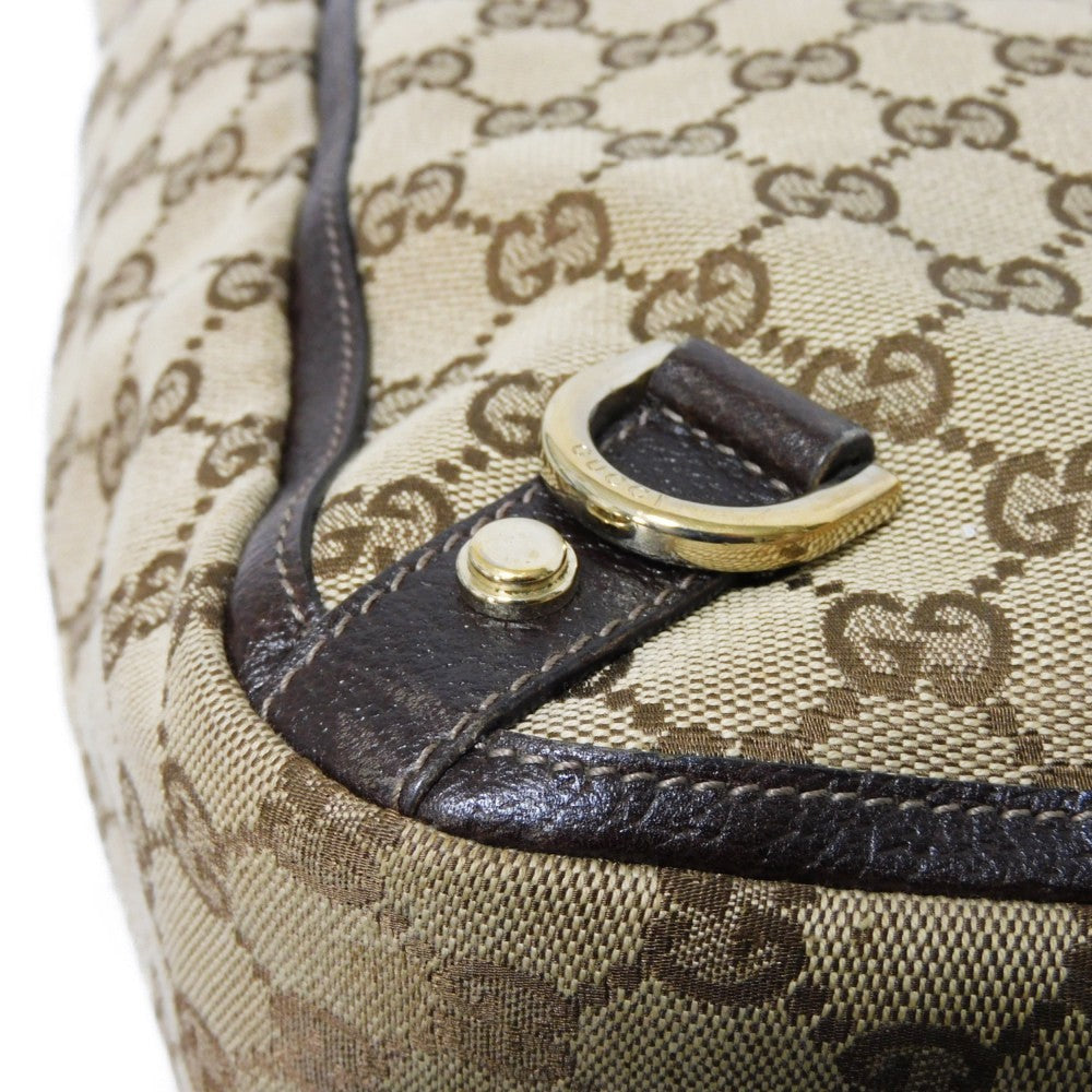 GUCCI Tote Bag 130733 GG canvas x calf leather beige GG canvas Abby Tote
