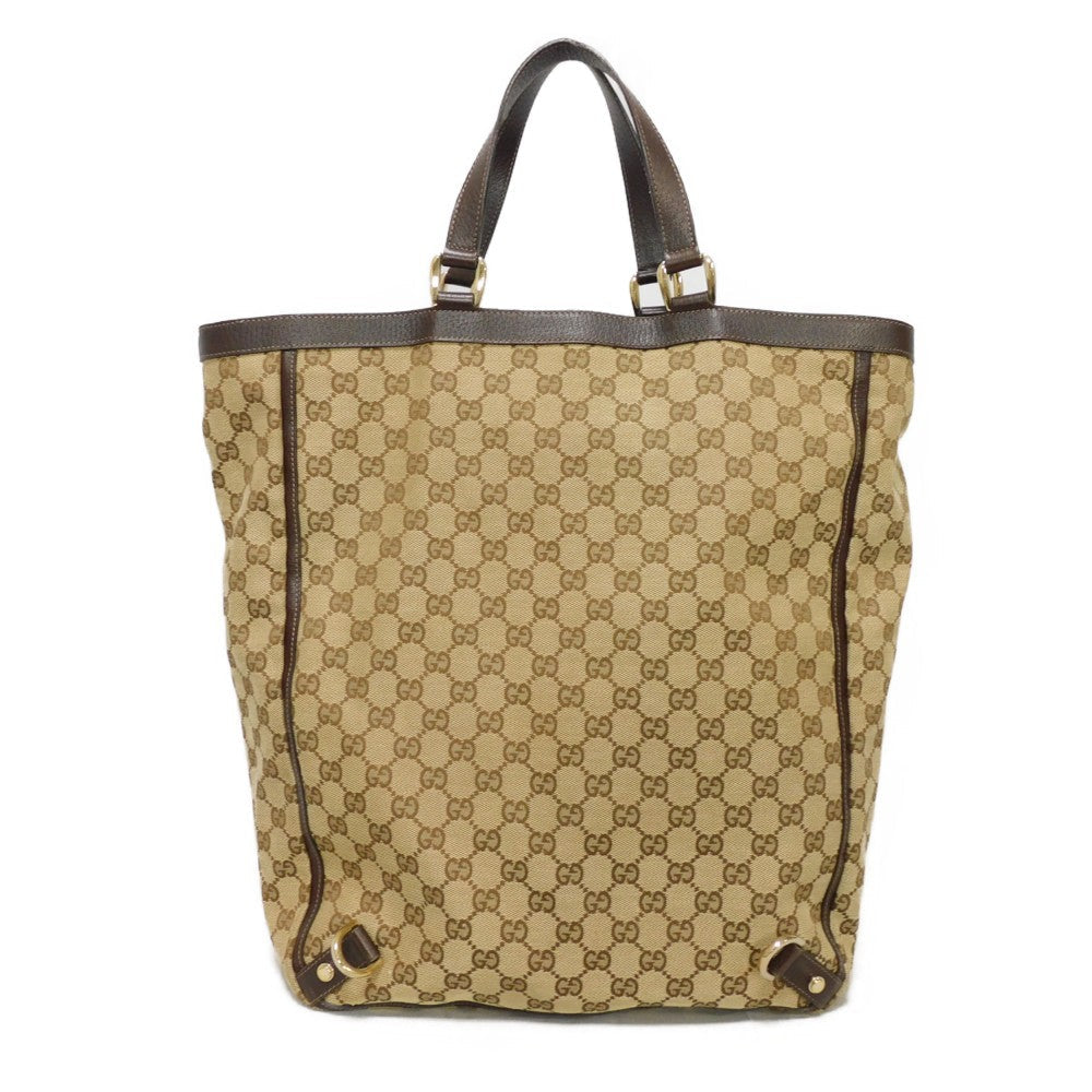 GUCCI Tote Bag 130733 GG canvas x calf leather beige GG canvas Abby Tote
