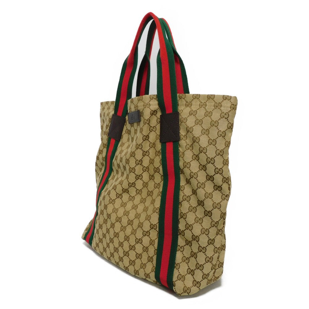 GUCCI Tote Bag 189669 GG canvas x calf leather (embossed) beige GG canvas Sherry Line Tote
