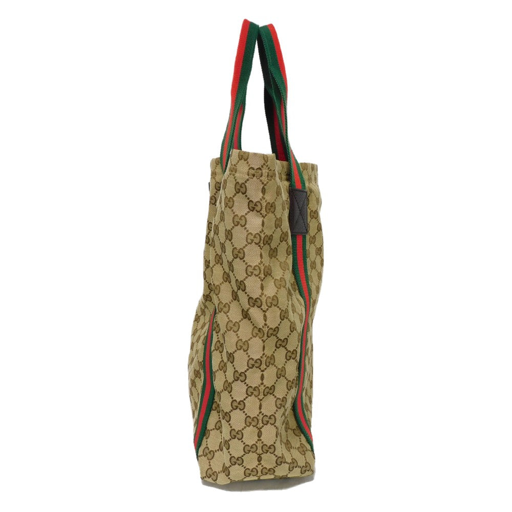 GUCCI Tote Bag 189669 GG canvas x calf leather (embossed) beige GG canvas Sherry Line Tote