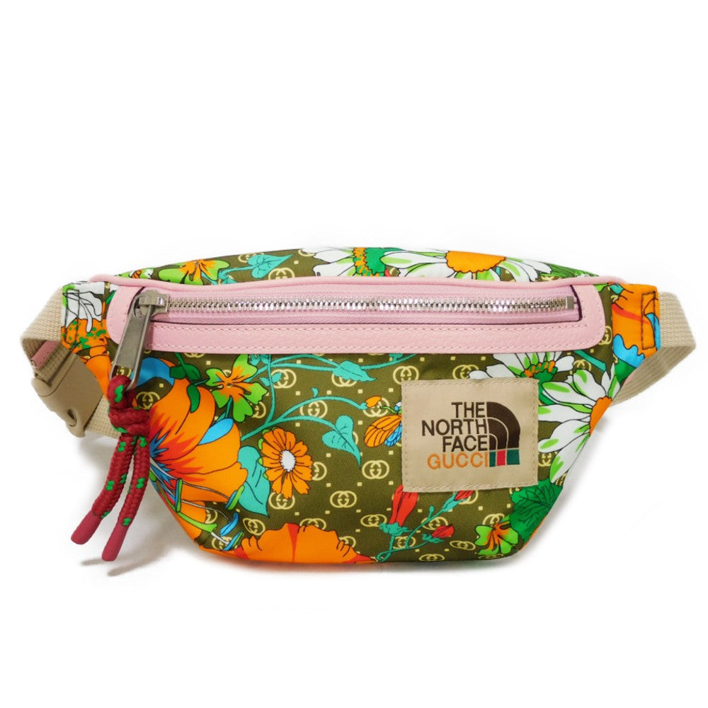 GUCCI Sling bag 650299 Nylon multicolor Interlocking G The North Face Waist Pouch