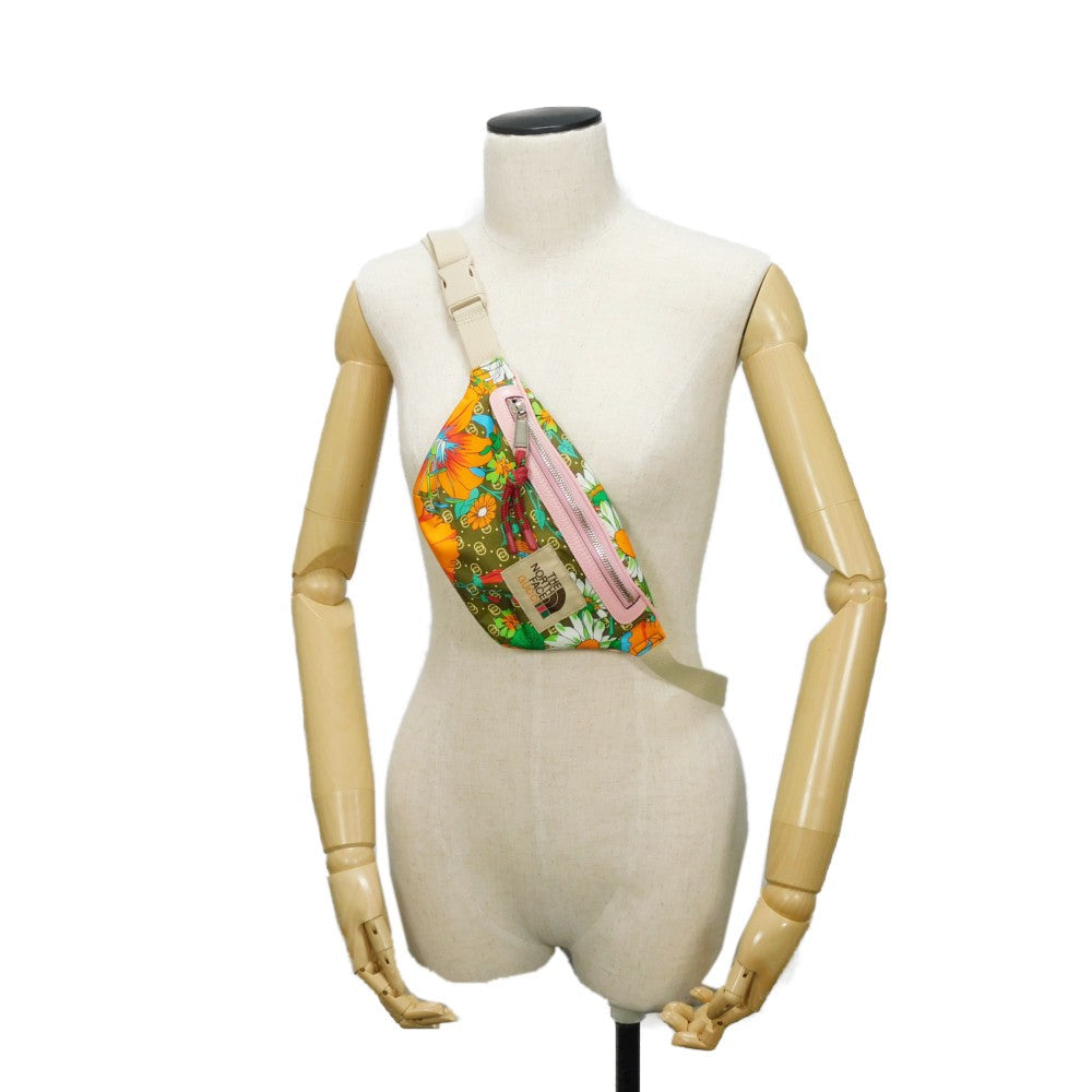 GUCCI Sling bag 650299 Nylon multicolor Interlocking G The North Face Waist Pouch