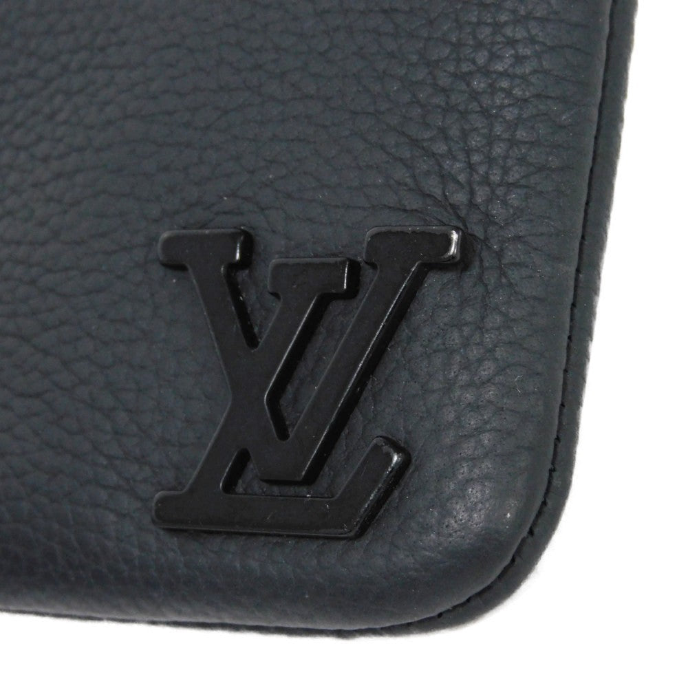 LOUIS VUITTON Coin case M81031 Grain leather (embossed) Noir LV Aerogram Card Key case Key holder Pochette Cle